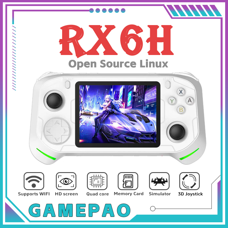 Retro Gaming Device - Open Source RX6H Retro Handheld-Videospielkonsole Linux-System