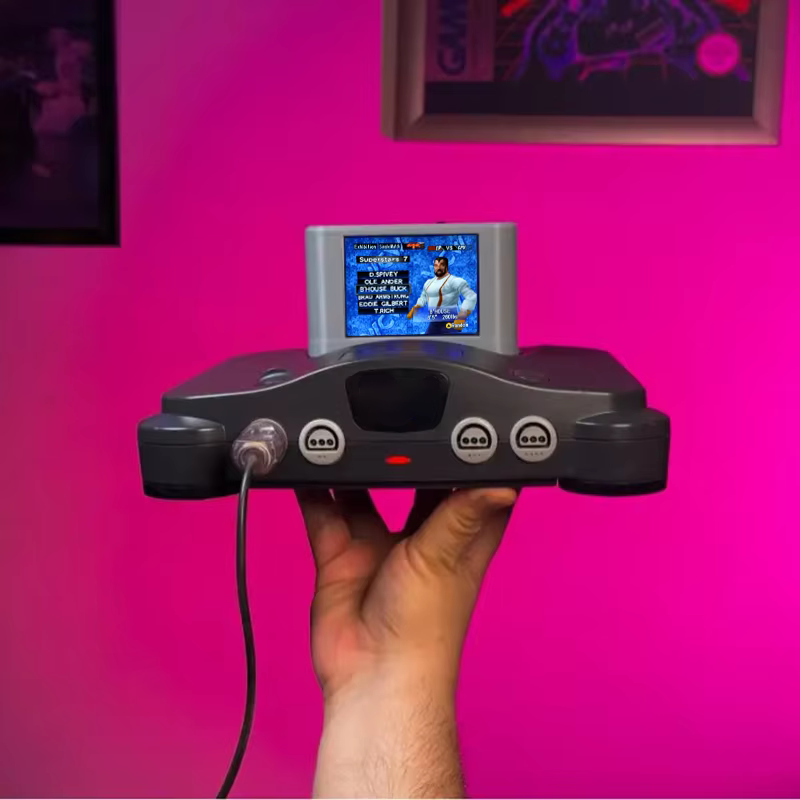 Retro Gaming Tv - Pico N64 Retro-Spielkassetten mit Bildschirmverkabelung, N64