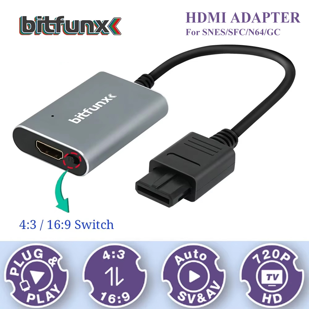 Retro Gaming Unit - Bitfunx 720P Svideo / AV zu