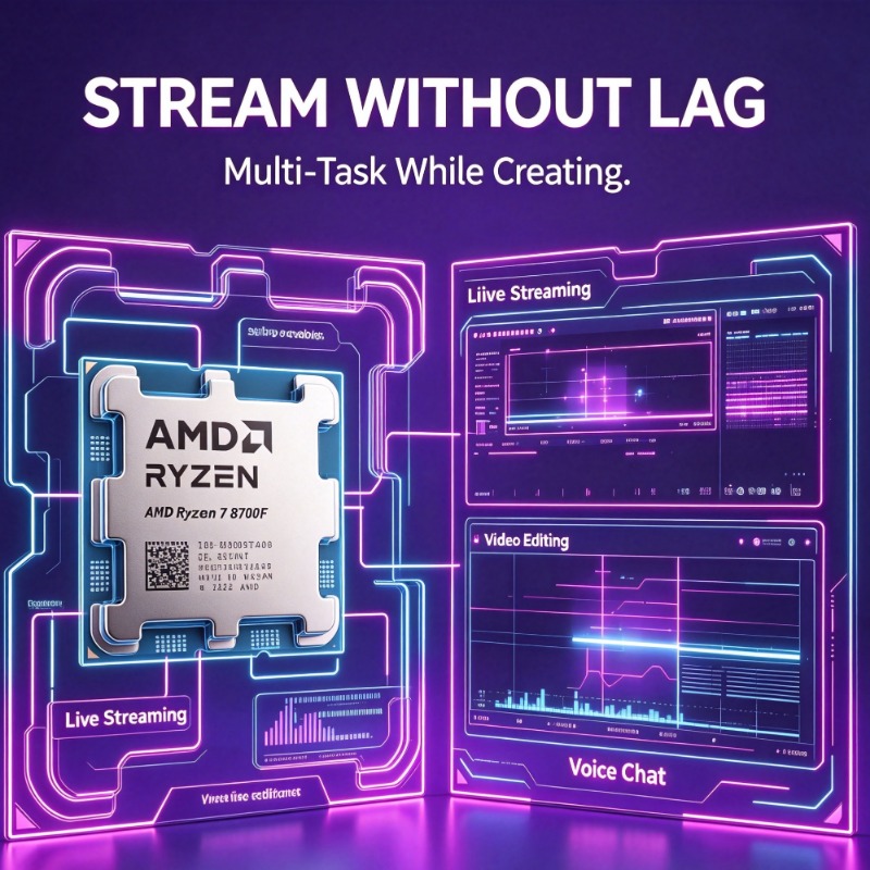 Amd Cpu Ryzen 7 - 16-Thread Desktop-CPU Ryzen 7 8700F 4,1GHz