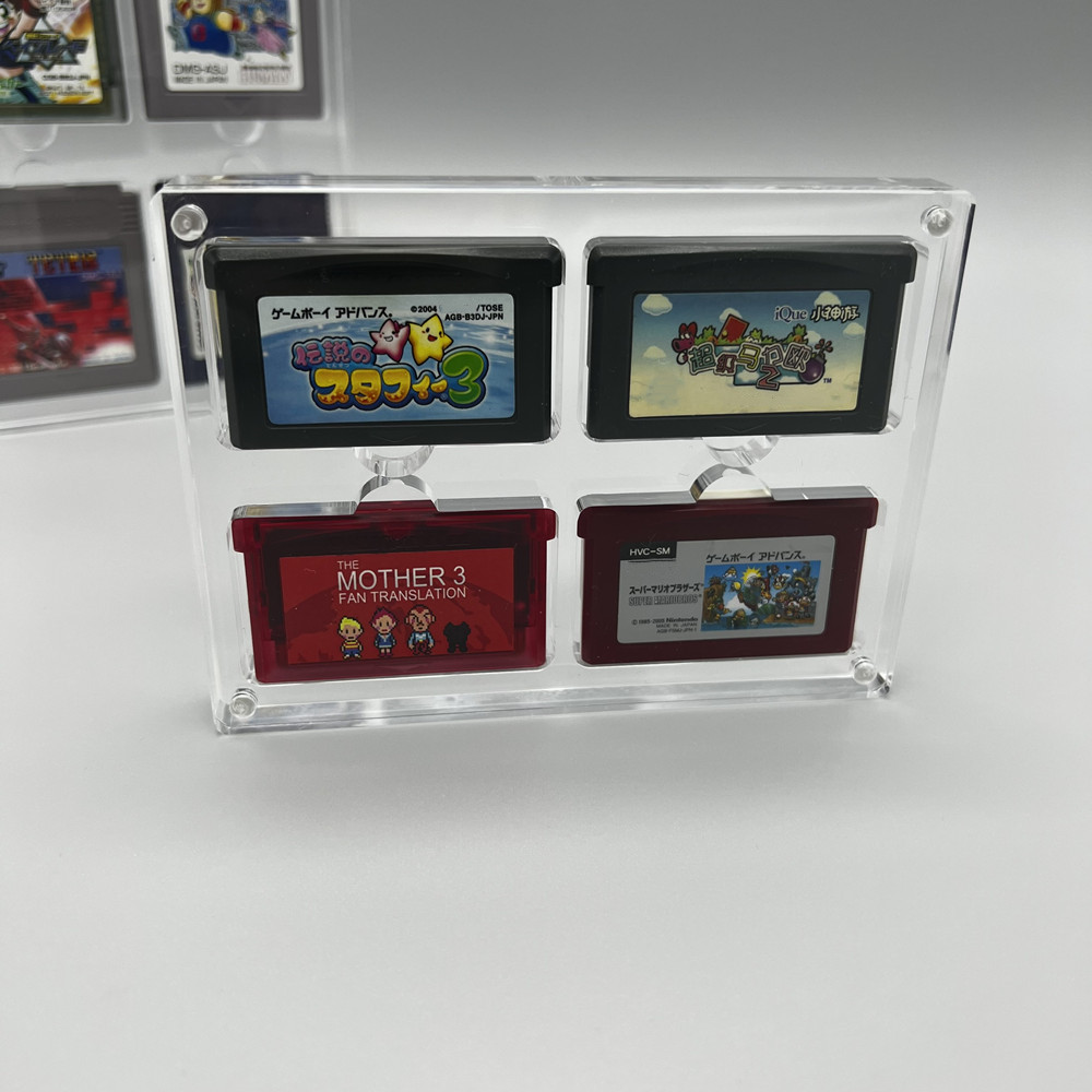 Game Boy Cartridge Holder - Hohe Transparenz, magnetische Acryl-Saugabdeckung, Aufbewahrungsbox für