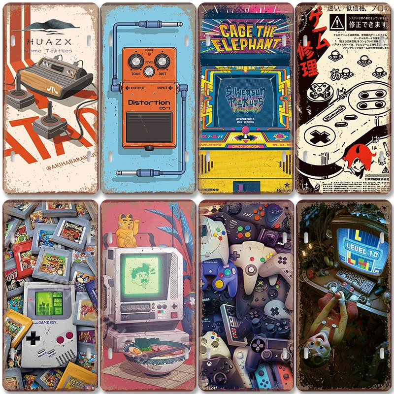 Retro Gaming Tv - Vintage Gaming Metallschild Retro Game Boy