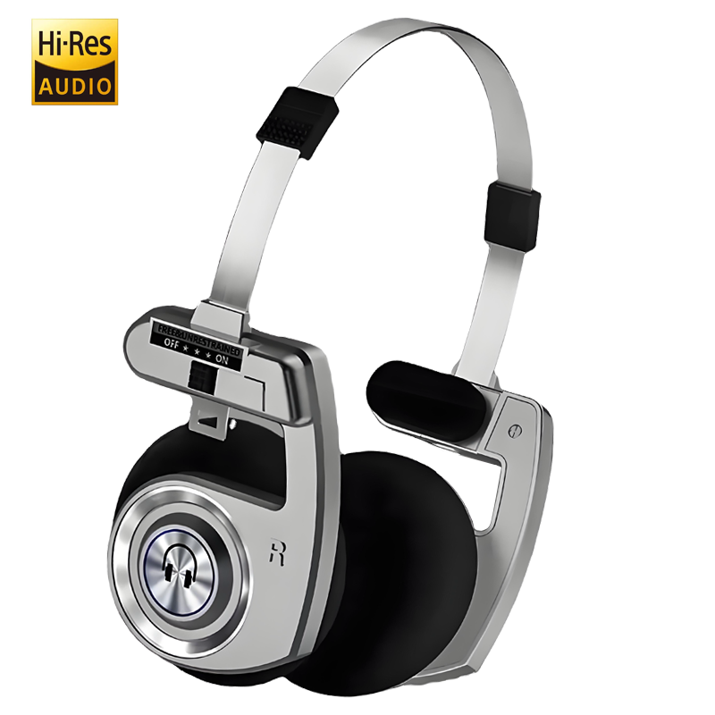 Retro Gaming Headset - Drahtlose Retro-Bluetooth-Kopfhörer mit Stereomikrofon, HiFi-Sound, faltbare