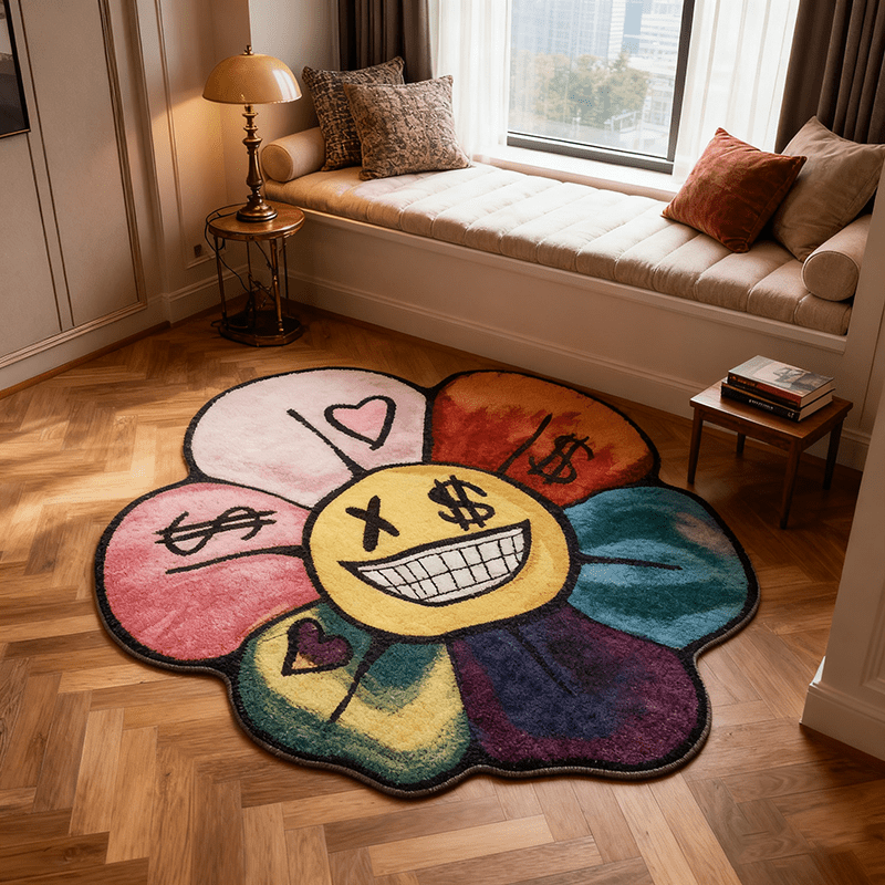 Retro Gaming Rug - VIKAMA Color Dopamine Kreativer Schlafzimmerteppich, Wohnzimmer,