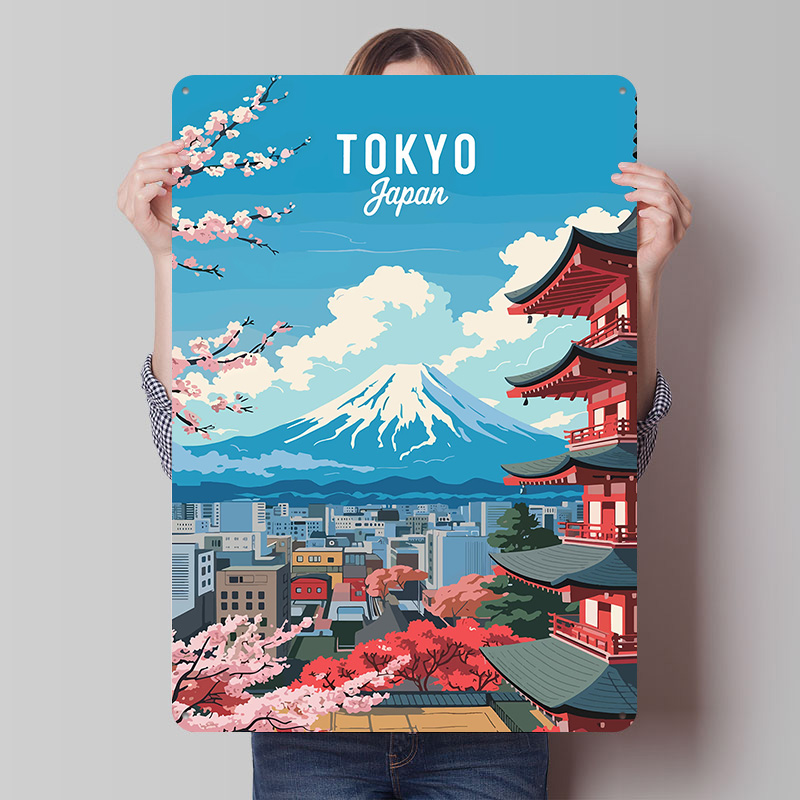 Retro Gaming Tokyo - Tokyo Japan Reise-Metallschild Poster Individualisierte Retro-Wandkunst