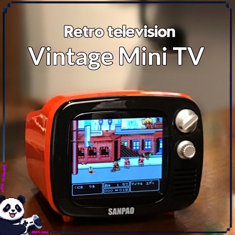 Retro Gaming Tv - Retro-Gaming-Mini-TV-Tisch mit nostalgischer 3,5-Zoll-IPS-Computer-Tastatur für den
