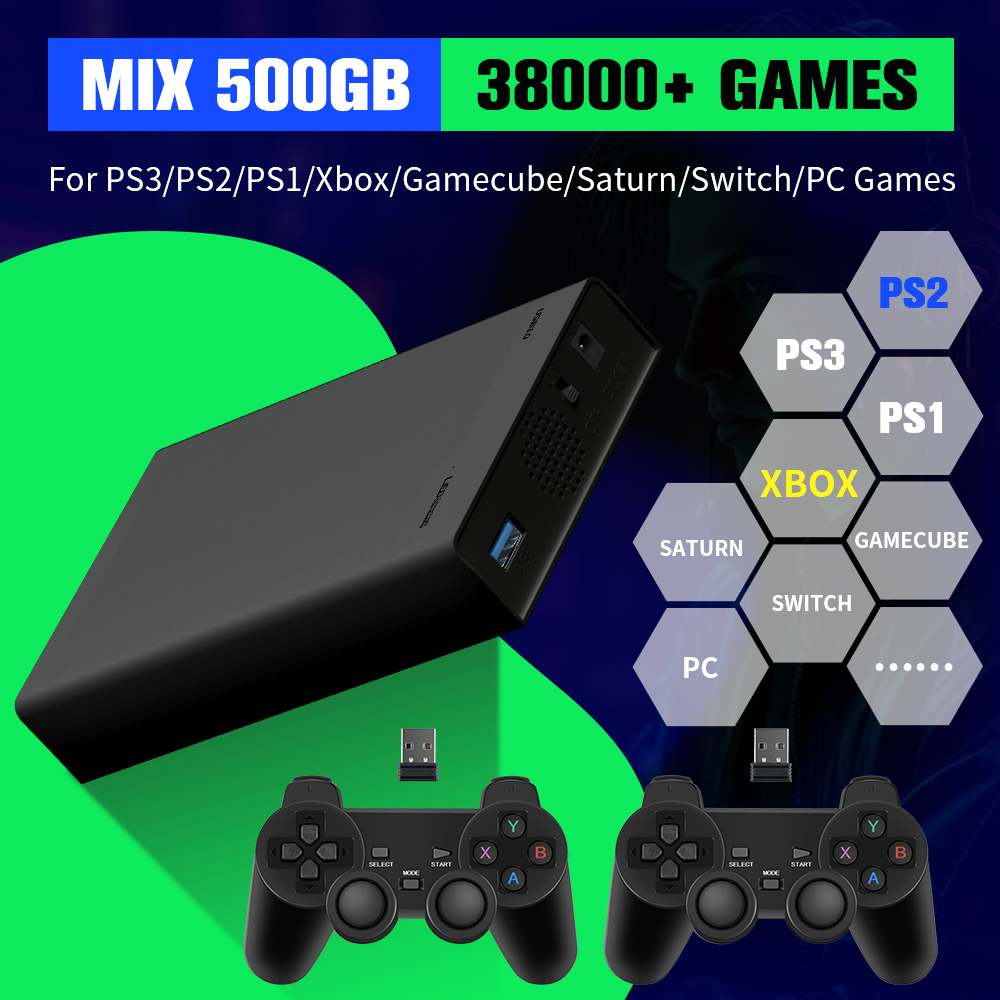 Retro Gaming Device - 500G Spielefestplatte mit über 38000 Spielen
