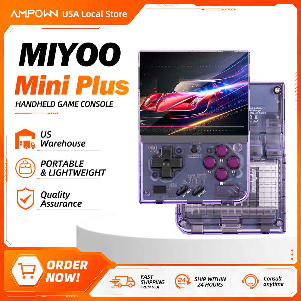 Retro Gaming Portable - Miyoo Mini+ Retro Handheld-Spielkonsole 3,5 Zoll