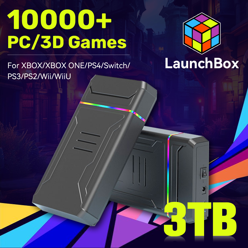 Retro Gaming Emulator Console - JMachen Launchbox 3 TB Gaming HDD