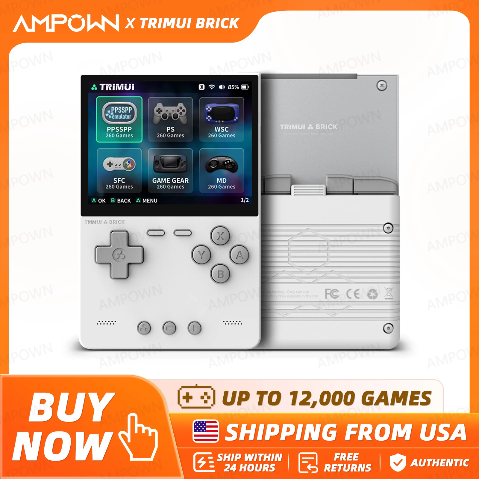 Retro Gaming Device - TRIMUI BRICK Handheld-Spielekonsole 3,2'' IPS-Bildschirm Linux