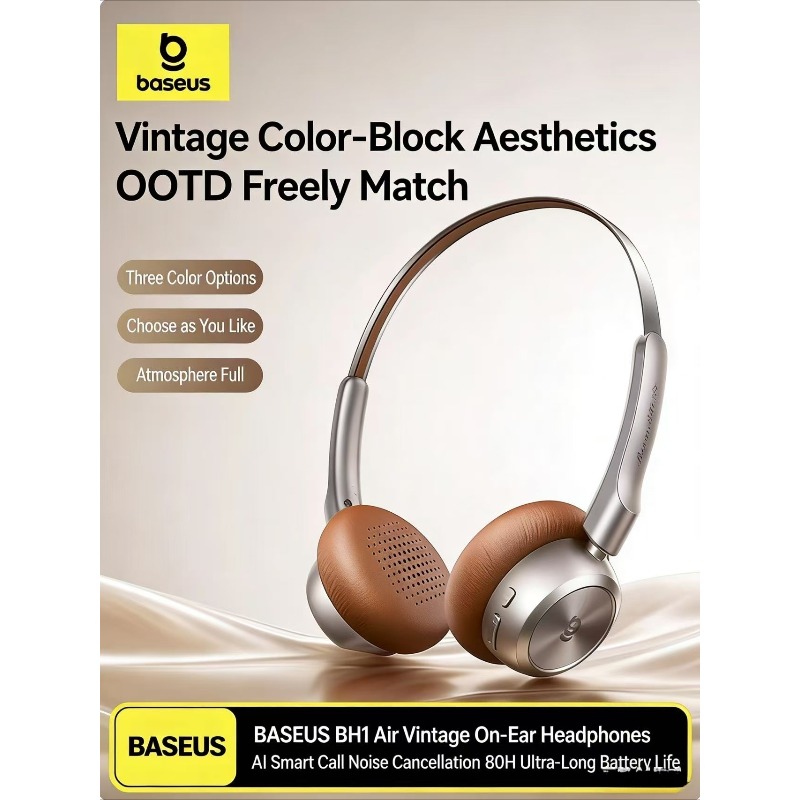 Retro Gaming Headset - BASEUS BH1 Air Retro Bluetooth-Kopfhörer mit