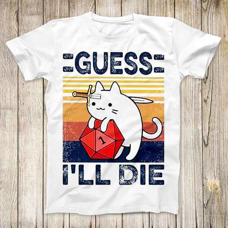 Süße Katze Guess I Ll Die D&D  – Retro Gaming Style Bewertung und Preis